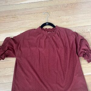 Madewell Rust Textured Top